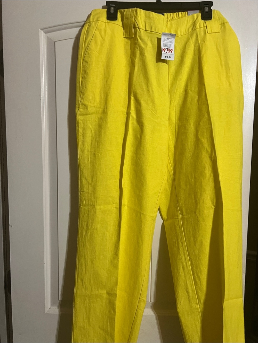 Ashley Stewart Bright Yellow Wide Leg Pants